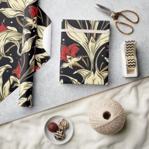 Large Scale Floral Pattern Wrapping Paper