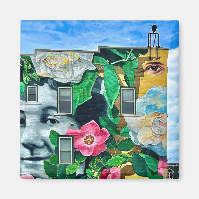 large scale mural art in dubuque magnet (Front)