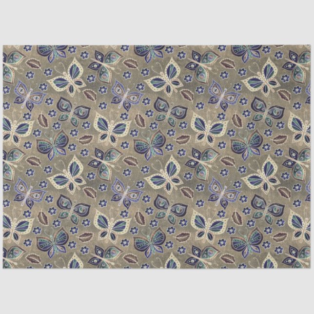 Large Seamless Butterfly Pattern Decoupage Tissue Paper (Front)