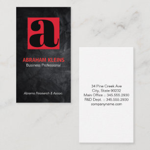 Large Serif Black Texture Business Card