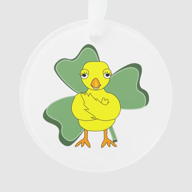 Large Shamrock Chick Ornament (Front)