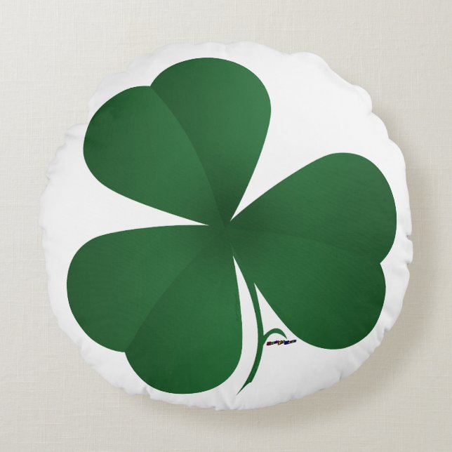 Large Shamrock Round Cushion (Front)