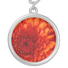 Large Silver Plated Round Necklace