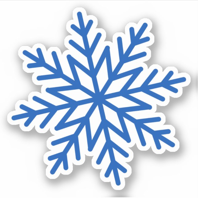 Large Single Blue Snowflake  (Front)