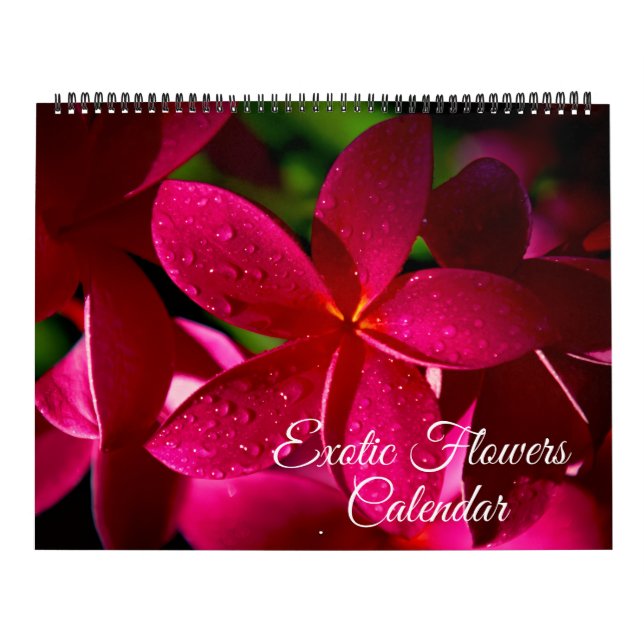 Large Size Exotic Flowers Calendar (Cover)