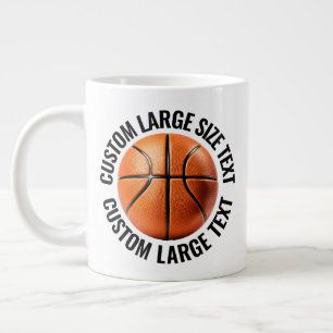 Large Size Personalised Text Basketball Custom Coffee Mug