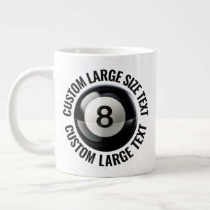Large Size Personalised Text Giant 8 Ball Mug 20oz