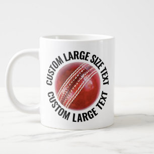 Large Size Personalised Text Giant Cricket Mug