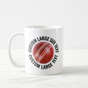 Large Size Text 11oz Personalised Cricket Mug