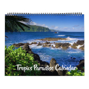 Large Size Tropics Paradise Calendar