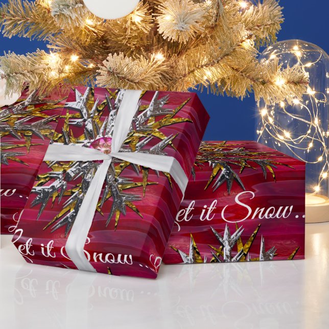 Large Snowflake Over Paris 2 Specialised  Wrapping Paper (Holidays)