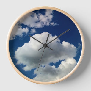 Large soft clouds clock
