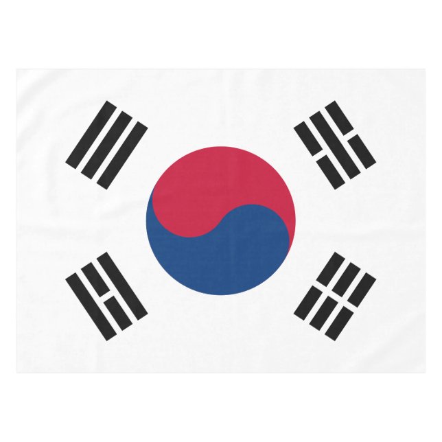 Large South Korean Flag Tablecloth (Front (Horizontal))