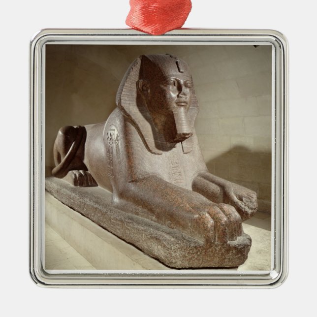 Large Sphinx, from Tanis (granite) Metal Ornament (Front)
