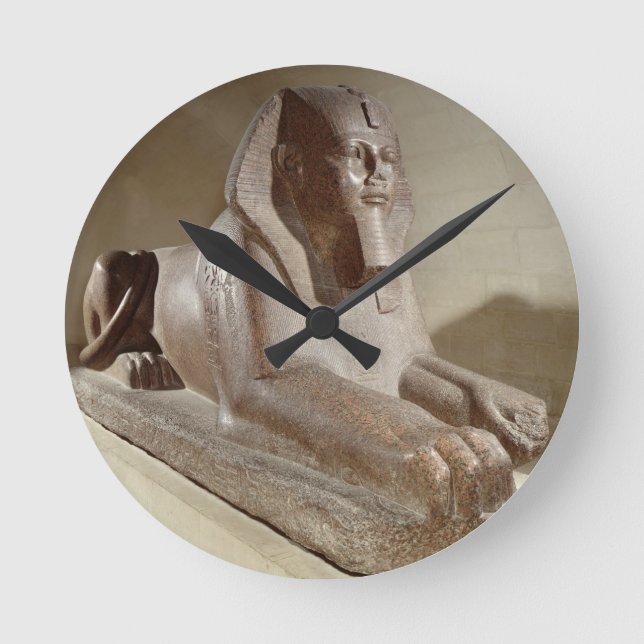 Large Sphinx, from Tanis (granite) Round Clock (Front)