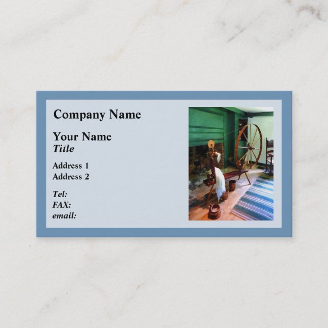 Large Spinning Wheel Business Card (Front)