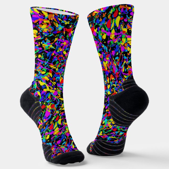 Large Splatter - Athletic Socks (Angled)