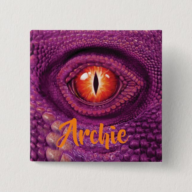 Large square Badge with monogram Dragon's Eye (Front)