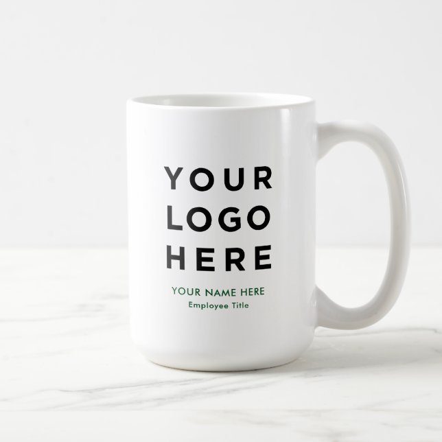 Large Staff Employee Mug Custom Name Company Logo (Right)