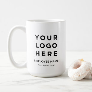 Large Staff Employee Mug Name Slogan Company Logo