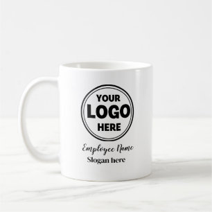 Large Staff Employee Mug Name Slogan Company Logo