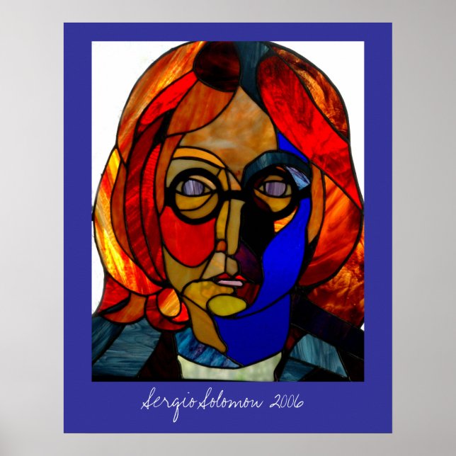 Large Stained Glass Poster by Sergio Solomon (Front)