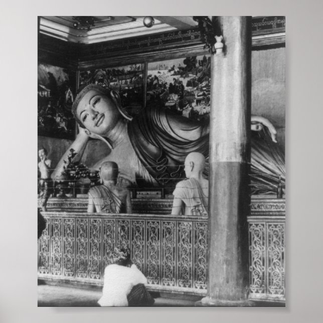 Large Statue of Buddha in Thailand Poster (Front)