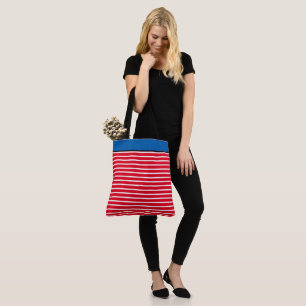 Large Striped Tote Bag