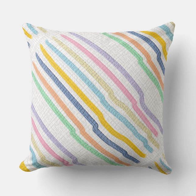 Large Stripes Pastel Cushion (Front)