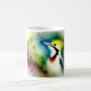 Large Sultans Woodpecker 010924AREF125 - Watercolo Coffee Mug