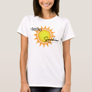 Large sun graphic with the words "Hello Sunshine" T-Shirt
