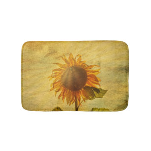 large sunflower bath mat