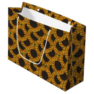 Large Sunflower Field Large Bag