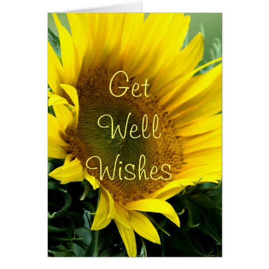Large Sunflower Get Well or any occasion-customise Card