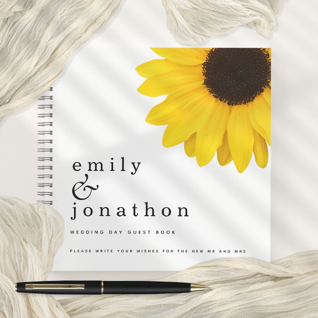 Large Sunflower Names Wedding Guest Book (Creator Uploaded)