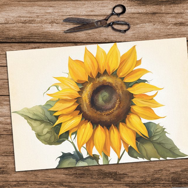 Large Sunflower Tissue Paper for Decoupage (🌻 Craft with Radiance: Sunflower Decoupage Tissue Paper! 🎨)