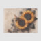 Large Sunflowers with Bees on Script