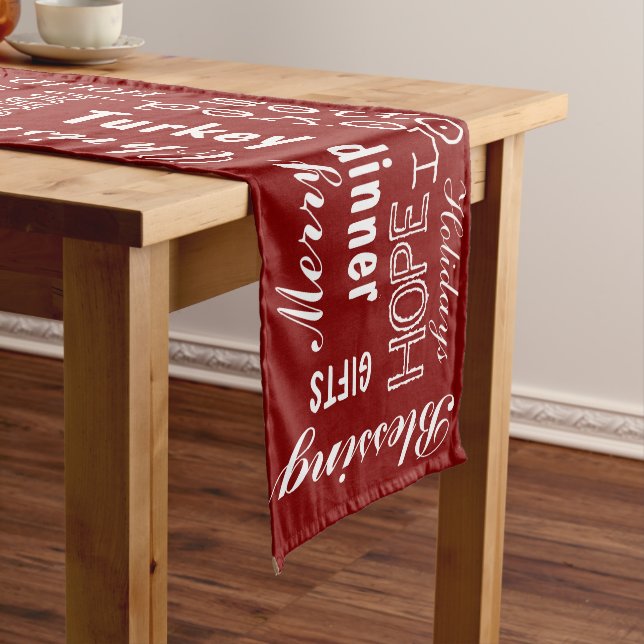 Large Table Runner - Christmas in Red (In Situ)