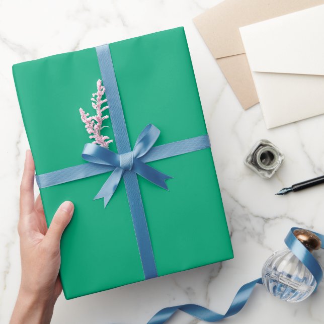 large teal-green, folder-like polygon  wrapping paper (Gifting)