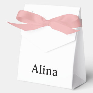 Large Tent with Pink Ribbon 4" x 2" x 5" Favour Box