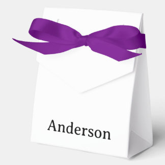 Large Tent with Purple Ribbon 4" x 2" x 5" Favour Box