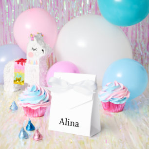 Large Tent with White Ribbon 4" x 2" x 5" Favour Box