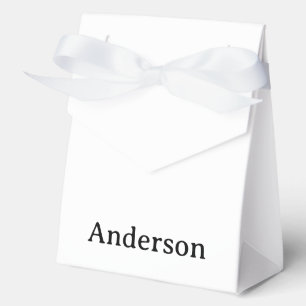 Large Tent with White Ribbon 4" x 2" x 5" Favour Box