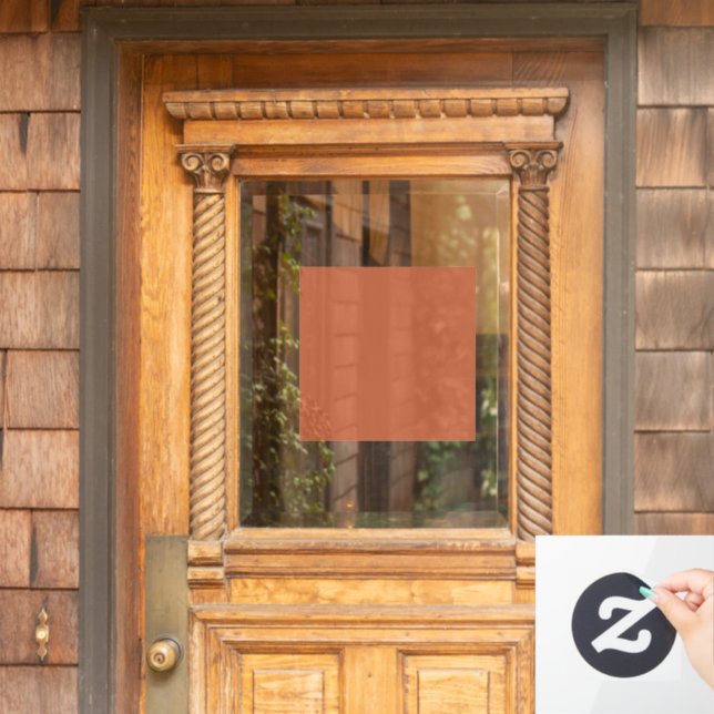 Large Terracotta Window Cling 12 Inches Square (Home Door)