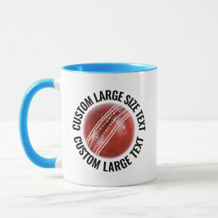 Large Text LIGHT BLUE Combo 11oz Custom Cricket Mug