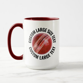 Large Text MAROON Combo 15oz Custom Cricket Mug