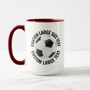 Large Text MAROON Combo 15oz Custom Soccer Mug