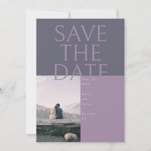 Large Text Save the Date card
