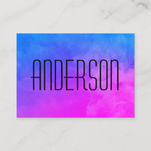 Large Text Vibrant Colours Business Card