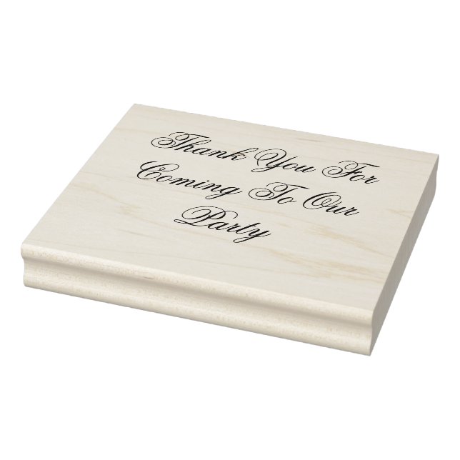 Large: Thank You For Coming To Our Party Rubber Stamp (Stamp)